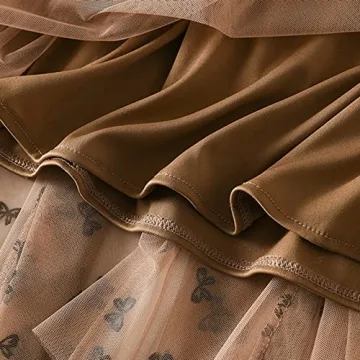 Dirholl A-Line Thick Fabric Khaki Midi Skirt for Women