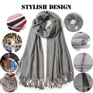 FURTALK Winter Scarf for Women Pashmina Shawl Wraps Cashmere Feel Warm Fashion Blanket Scarves