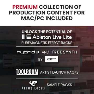 Akai Professional APC40 MKII - USB MIDI Controller for 1 to 1 Mapping with Ableton Live Lite with 5x8 Clip Launch Matrix, Knobs and Faders, Pro Software Suite Included