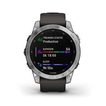 Garmin fenix 7, adventure smartwatch, rugged outdoor watch with GPS, touchscreen, health and wellnes...