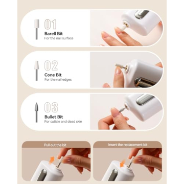 Portable Electric Manicure Pedicure Kit with Clippers