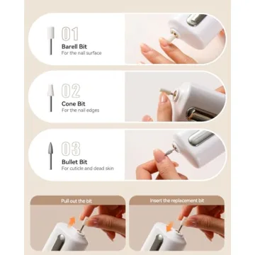 Portable Electric Manicure Pedicure Kit with Clippers