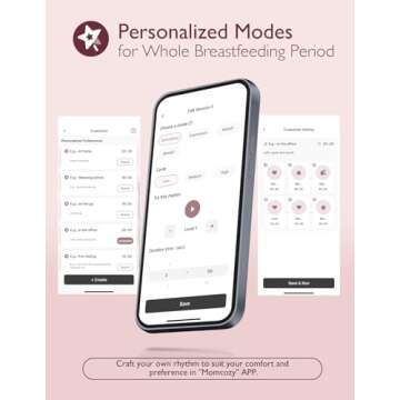 Momcozy Breast Pump Hands Free Upgraded Mobile Flow | M9, App Discreet Control with Personalized Multi-Modes & 15 Levels, Wearable Breast Pump 24mm, 2 Pack Cozy Red