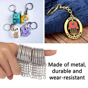Key Chains for Crafts, 30Pcs Keychain Rings Chain, Split Key Ring Suitable for Keychain, Crafts, Jewelry Making and DIY （Gold and silver）
