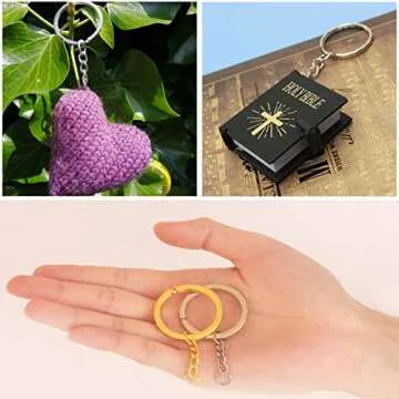 Key Chains for Crafts, 30Pcs Keychain Rings Chain, Split Key Ring Suitable for Keychain, Crafts, Jewelry Making and DIY （Gold and silver）