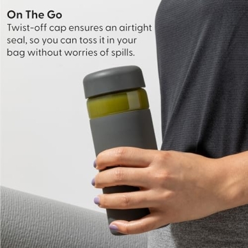 W&P Porter Glass Water Bottle with Silicone Sleeve