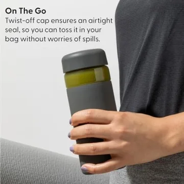 W&P Porter Glass Water Bottle with Silicone Sleeve