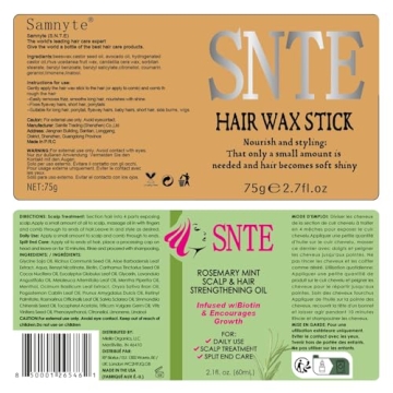 Rosemary Oil Hair Wax Stick for Growth and Repair