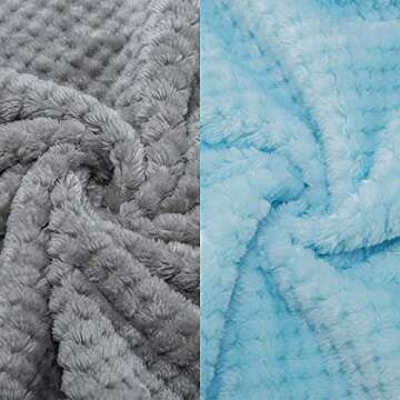 Dog Sweater, 2 Pack Dog Sweaters for Small Medium Dogs or Cat, Warm Soft Flannel Pet Clothes for Dogs Girl or Boy, Dog Shirt Coat Jacket (Small, Grey+Sky Blue)