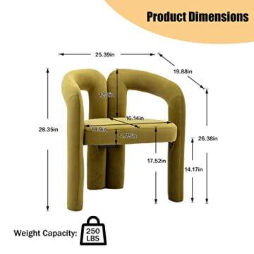 Tmosi Velvet Dining Chairs - Stylish and Comfy Accents