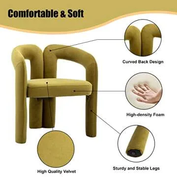 Tmosi Velvet Dining Chairs - Stylish and Comfy Accents