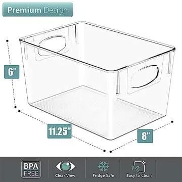 Sorbus Large Clear Plastic Storage Bins for Home Organization