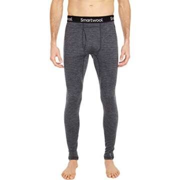 Smartwool Merino 250 Baselayer Pattern Bottoms 2021 - Men's Medium Gray Tick Stitch Large