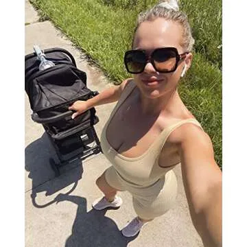 OQQ Women's 3 Piece Ribbed Seamless Tank Tops for Summer