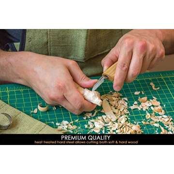 BeaverCraft Wood Carving Detail Knife C8 1.5" Whittling Knife for Detail Wood Carving Craft Knife - Chip Carving Knife Wood Carving Tools for Beginners and Kids