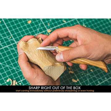BeaverCraft Wood Carving Detail Knife C8 1.5" Whittling Knife for Detail Wood Carving Craft Knife - Chip Carving Knife Wood Carving Tools for Beginners and Kids