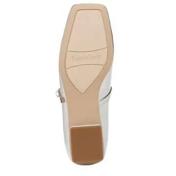 Franco Sarto Women's Tinsley Mary Jane Flats in Silver Metallic