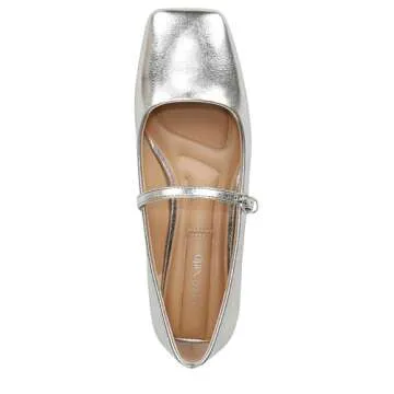 Franco Sarto Women's Tinsley Mary Jane Flats in Silver Metallic