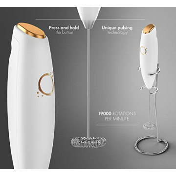 Unicoff 19000 RPM Milk Frother Wireless with Recipes