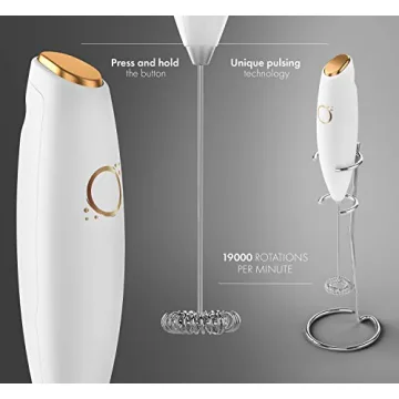 Unicoff 19000 RPM Milk Frother Wireless with Recipes