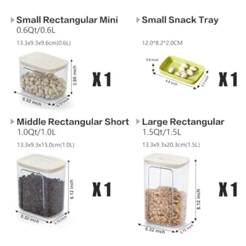 LivLab 600ML Food Storage Container for Kitchen Organization