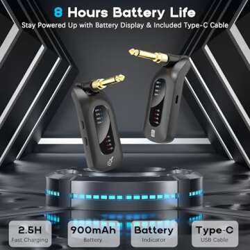 5.8GHz Wireless Guitar System - Low Latency and Long Range
