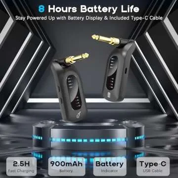 5.8GHz Wireless Guitar System - Low Latency and Long Range