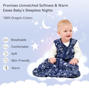 Unnivoll Baby Sleep Sack Lightweight 3 Pack 6-12 Months