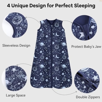 Unnivoll Baby Sleep Sack Lightweight 3 Pack 6-12 Months