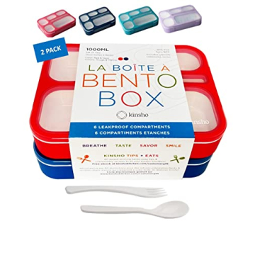 Bento Lunch Box for Kids: Leakproof Lunch Boxes, Snack Containers for Boys, Girls with 6 Compartment...