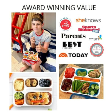 Bento Lunch Box for Kids with Utensils, Leakproof & BPA-Free