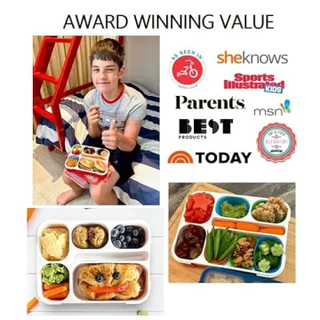 Bento Lunch Box for Kids with Utensils, Leakproof & BPA-Free