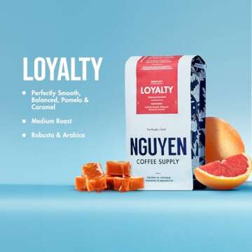 Nguyen Coffee Supply - Loyalty Signature Robusta & Arabica Blend: Medium Roast Premium Ground Coffee Beans, Vietnamese Single Origin, Direct Trade, Roasted in Brooklyn [12 oz Bag]