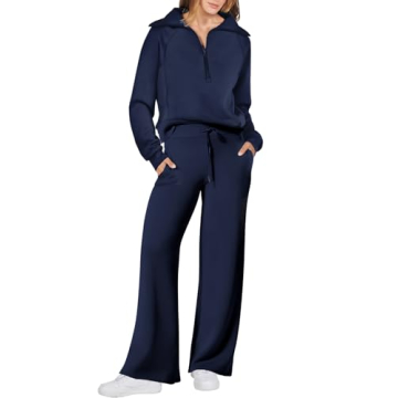 ANRABESS Women 2 Piece Outfits Sweatsuit Oversized Sweatshirt Sweatpants Tracksuit Sweat Lounge Matc...