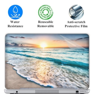 17 17.3 Inch Laptop Skin Sticker Cover Premium Sticker Cover Art Decal Decorative (Included 2 Wrist ...