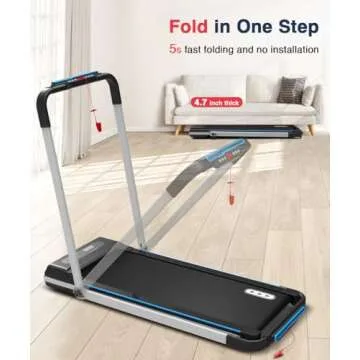 REDLIRO Under Desk Treadmill 2 in 1 Walking Pad, Portable, Folding, Electric, Motorized, Walking and Jogging Machine with Remote Control for Home and Office Workout