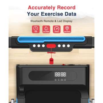 REDLIRO Under Desk Treadmill 2 in 1 Walking Pad, Portable, Folding, Electric, Motorized, Walking and Jogging Machine with Remote Control for Home and Office Workout