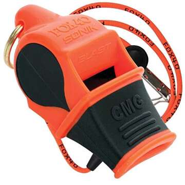 Fox 40 Sonik Blast Whistle - 120+ Decibels & All-Weather Durability