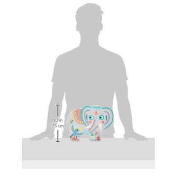 DJECO Haathee Asian Elephant Silhouette Jigsaw Puzzle, DJ07208, 1000