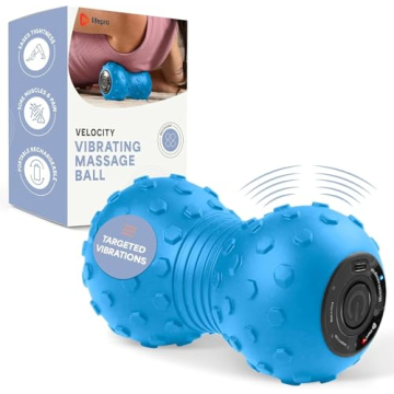 LifePro 4-Speed Vibrating Massage Ball - Peanut Massager Combines a Lacrosse Ball with Vibrating Foa...