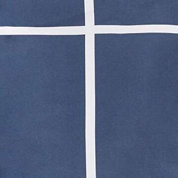 Amazon Basics Twin XL Comforter Set with Sheets, 5-Piece Navy with Grey Plaid Bedding, Lightweight Microfiber Bed-in-a-Bag