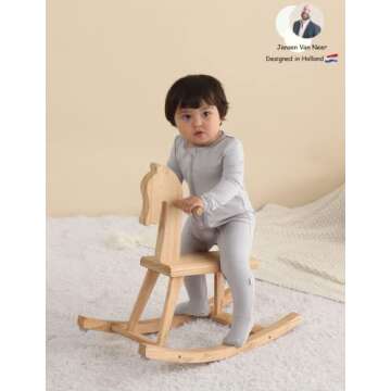 Jimonda Rayon Baby Pajamas,2-Way Zipper One-Piece Footies,Long Sleeve Unisex Boys Girls Romper,Sleep and Play Pjs,Infant Clothes