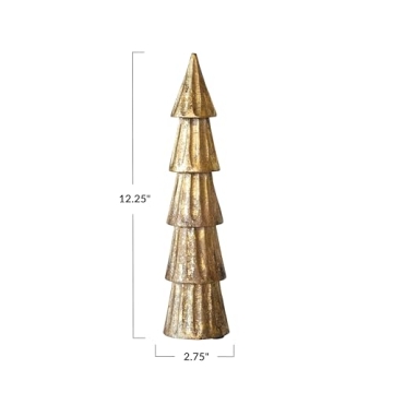 Creative Co-Op Mango Wood Tree with Gold Foil Finish
