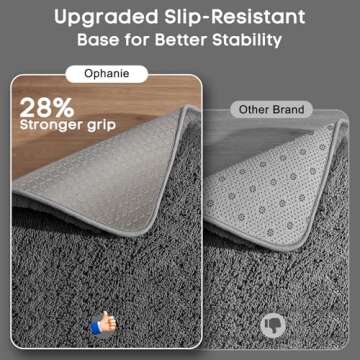 Ophanie 3x5 Rug, Bedside Preppy Dorm Area Rug, College Essentials Non Slip Grey Small Carpets for Bedroom, Anti Slip Fluffy Gray Living Room Rugs Home Decor Aesthetic, Nursery