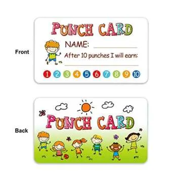 Punch Card, 100pcs Reward Incentive Card for Teacher, Behavior Chart for Kids, Homeschool Classroom ...