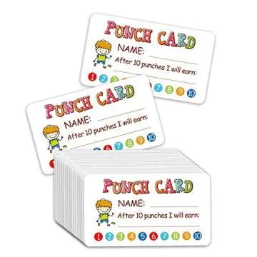 Punch Card, 100pcs Reward Incentive Card for Teacher, Behavior Chart for Kids, Homeschool Classroom Supplies for Motivation