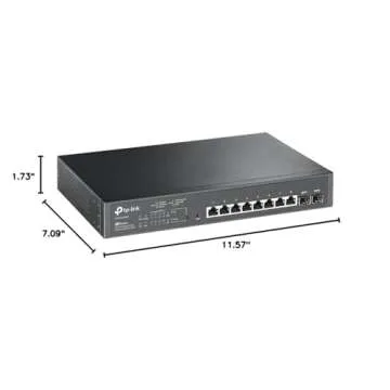 TP-Link TL-SG2210MP | Jetstream 10 Port Gigabit Smart Managed PoE switch | 8 PoE+ Ports @ 150W, 2 SFP Slots | Support Omada SDN | PoE Recovery | IPv6 | Static Routing | 5 Year Manufacturer Warranty