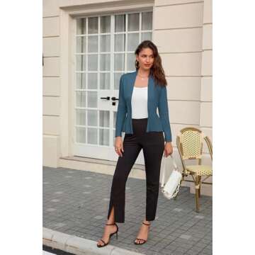 Stylish Women’s Lightweight Long Sleeve Cardigan Gray Blue