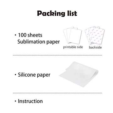 A-SUB Sublimation Paper for Unique DIY Gifts - 100 Sheets