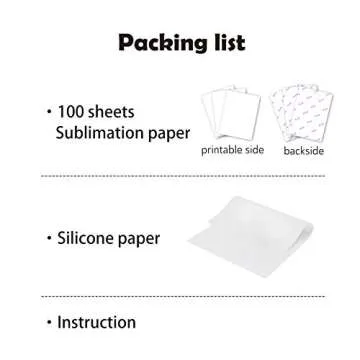 A-SUB Sublimation Paper for Unique DIY Gifts - 100 Sheets